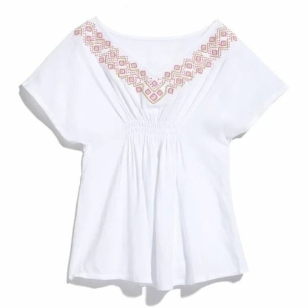 Lilly Pulitzer Embroidered Top White Girls Size XL 14‎ 16 Years